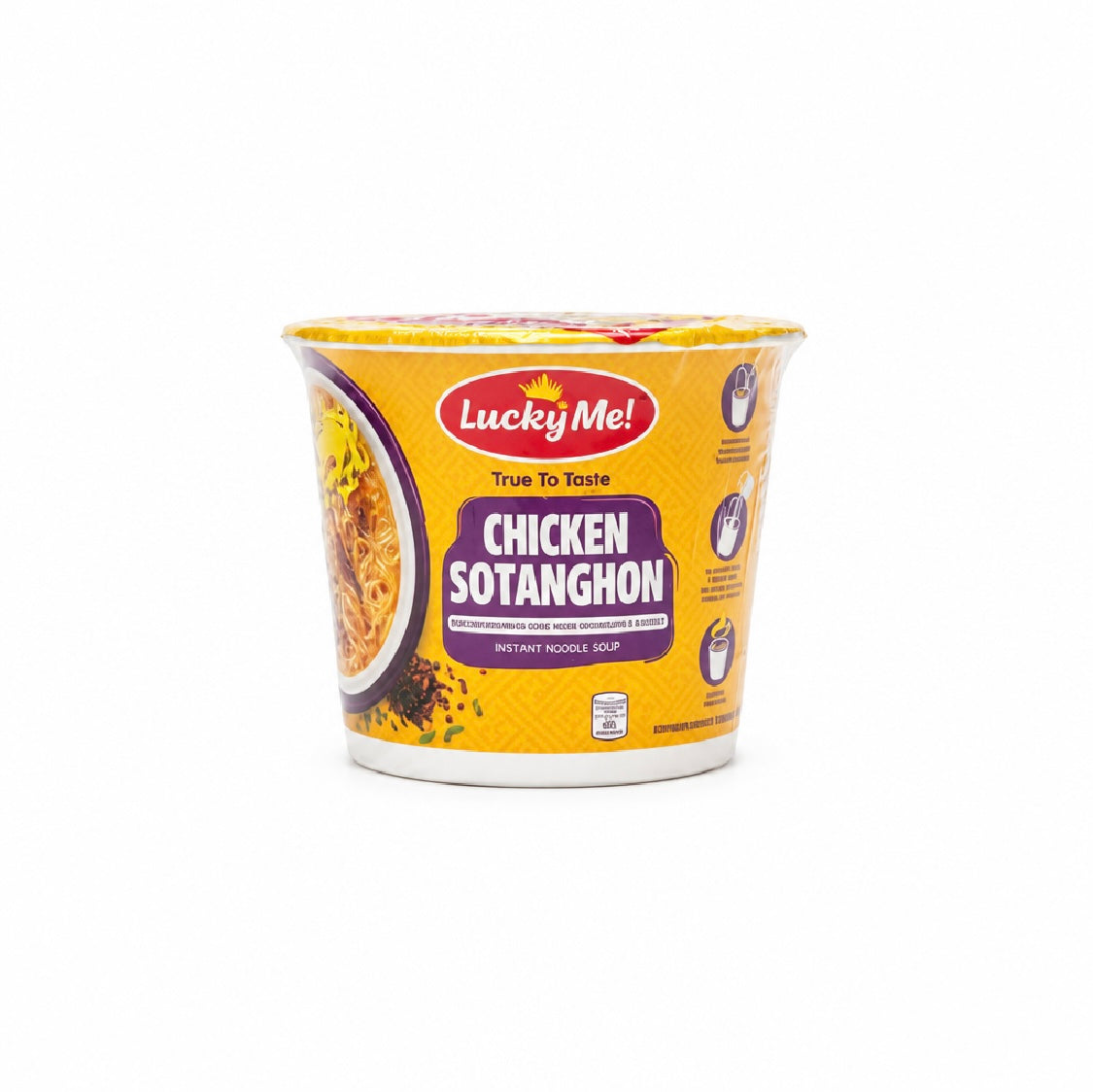 Lucky Me! Chicken Sotanghon – Cup Noodles mit Glasnudeln (28 g)