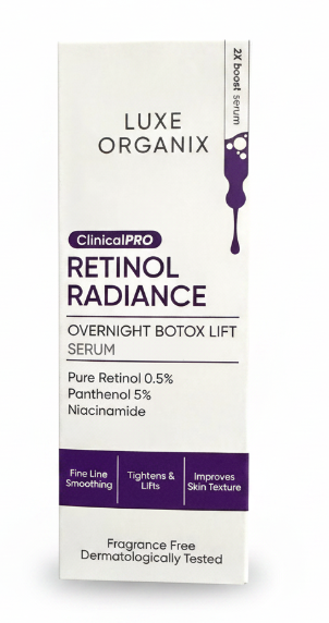 Luxe Organix ClinicalPRO Retinol Radiance Overnight Botox Lift Serum – 30 ml