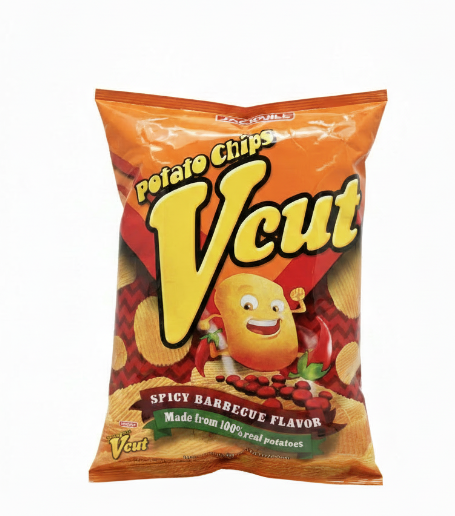 POTATO CHIPS SPITEY BARBECUE FLAVOR 60 g VCUT (Chips ng Patatas na may lasang Barbecue na Maanghang, 60g VCUT)