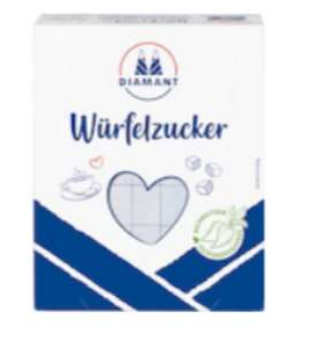 Diamant Würfelzucker in der 500-g-Packung