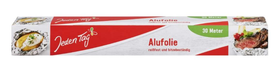 Jeden Tag Alufolie, einzelne Rolle mit 30 Metern