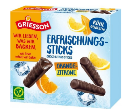 Griesson Erfrischungs-Sticks Orange-Zitrone 150 g Faltschachtel
