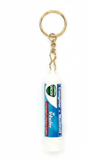 Vicks Camphor + Menthol Aroma-Inhalator Schlüsselanhänger – Neu & Originalverpackt