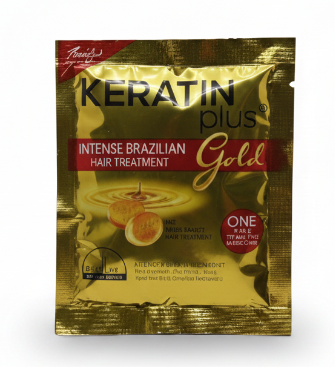 Keratin Plus Gold – Intense Brazilian Hair Treatment (1 Sachet)