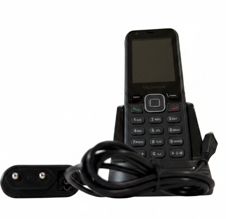 MobiWire Tastenhandy – Schwarz – Gebraucht, wie neu – inkl. Ladestation, Akku & Ladegerät