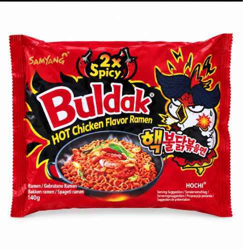 Samyang Buldak Hot Chicken Flavor Ramen 2× Spicy – 1 Packung à 140 g