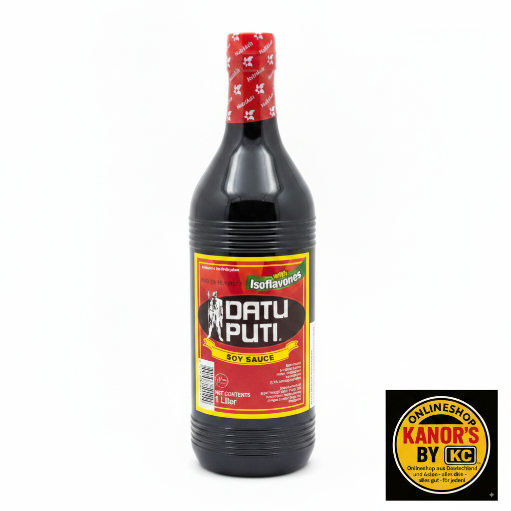Datu Puti Soy Sauce mit Logo unten rechts