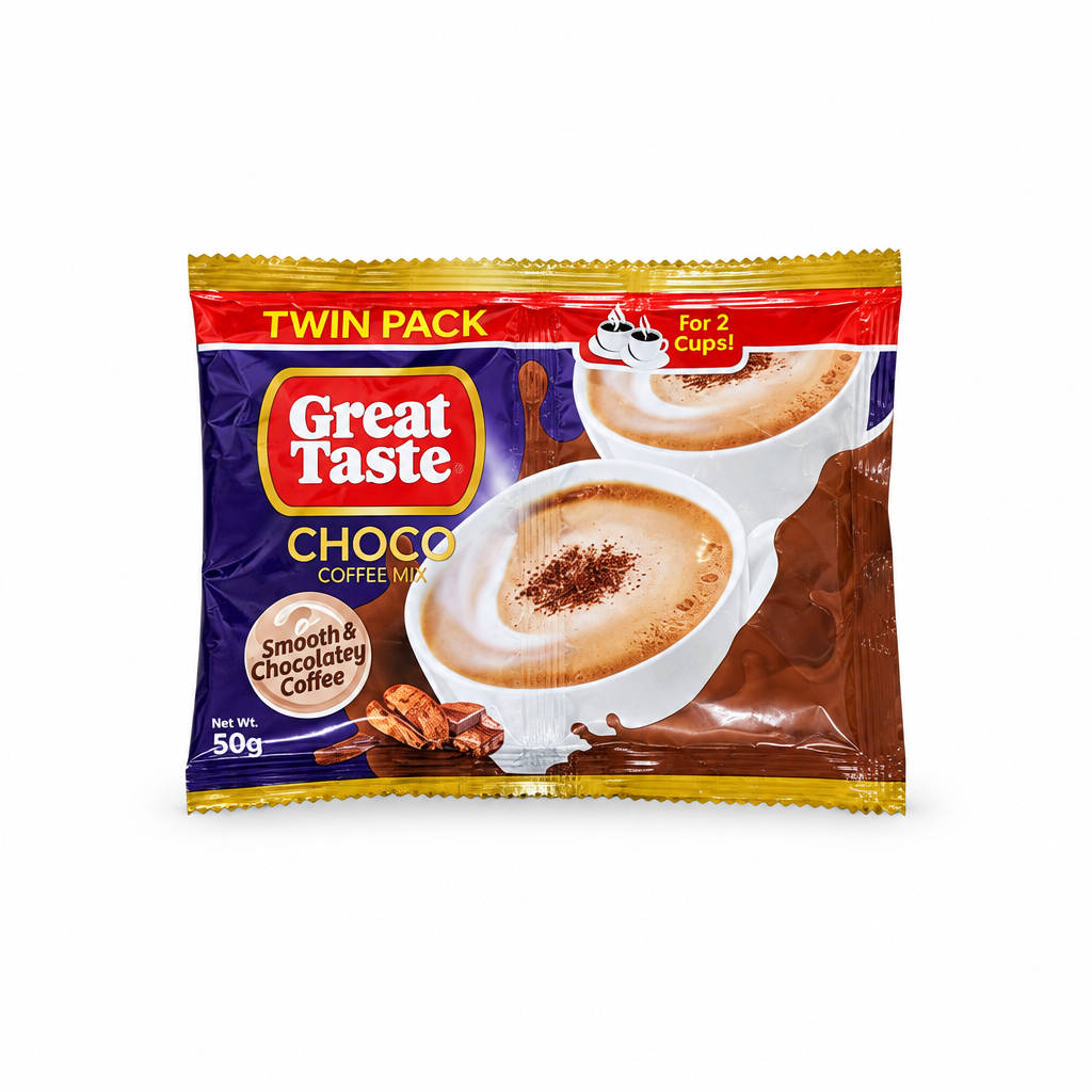 Great Taste Choco Coffee Mix mit weißem Hintergrund