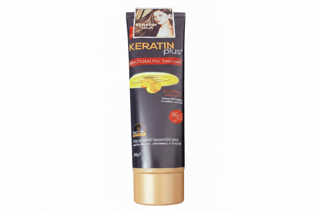 Keratin-Produktbild mit Logo