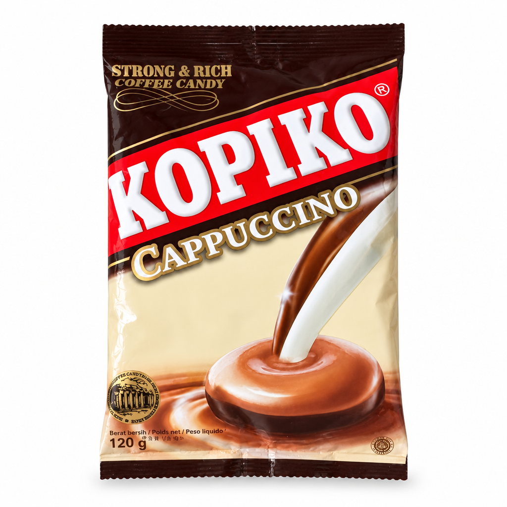 KOPIKO Cappuccino auf weißem Hintergrund
