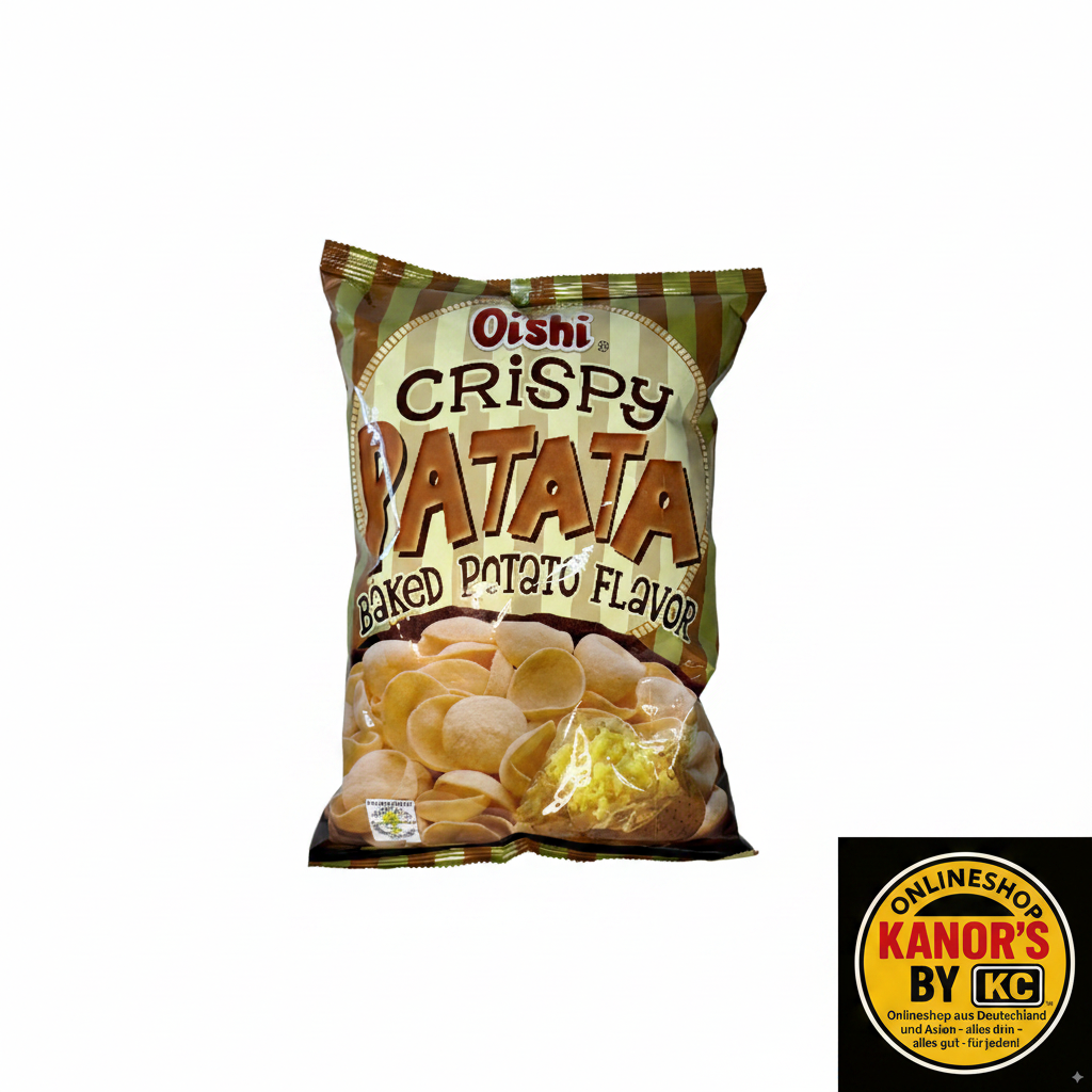 Oishi Crispy Patata mit Logo unten rechts