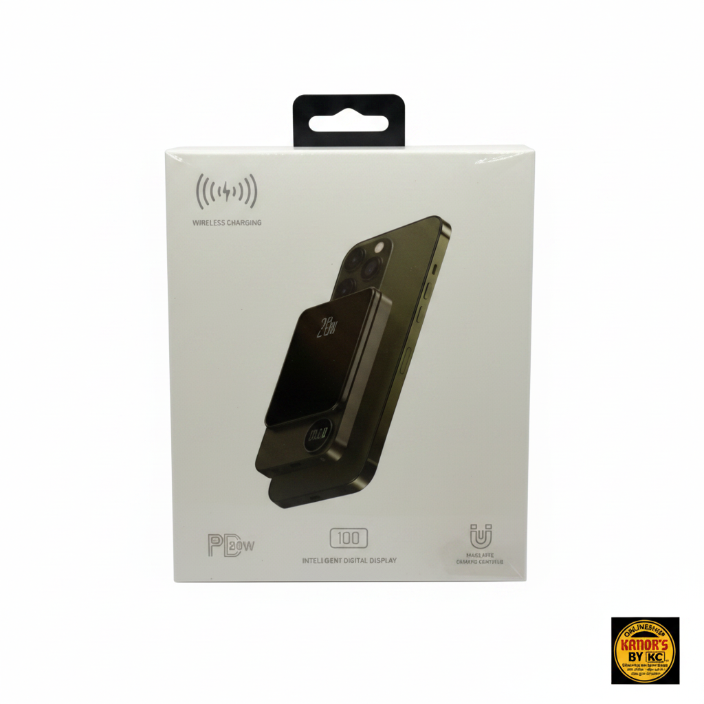 Powerbank weißer Hintergrund mit Logo