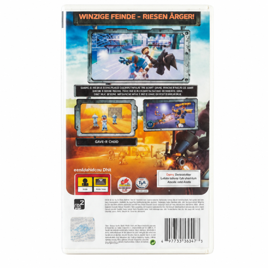 Ratchet & Clank Rückseite auf weißem Hintergrund